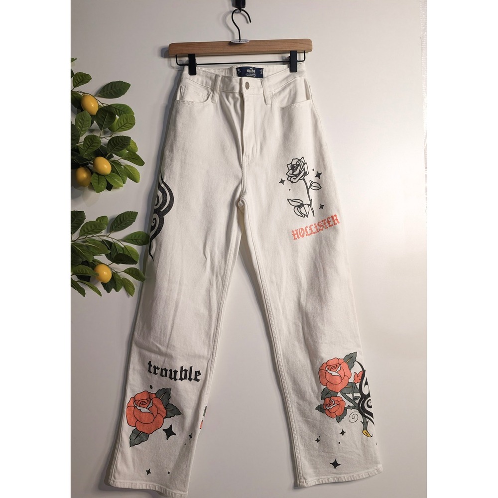 Hollister Ultra High Rise Dad Jeans Sz 1R/25
